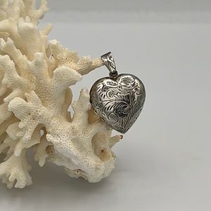 Sterling Silver Puffed Heart Locket